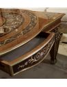 French Style Furniture Luxurious Dark Chocolate Swirl Accent Table from our Venetian modern classic collection 7059