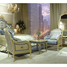CHAIRS, Leather, Upholstered, Accent Royal Cinderella Master Bedroom Set from our Venetian modern classic collection 7032