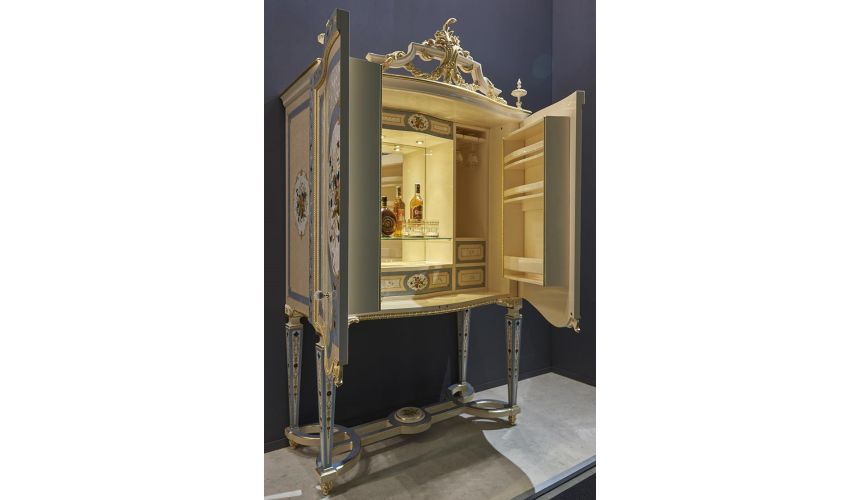Upscale Bar Furniture Palatial Fairytale Cocktail Cabinet from our Venetian modern classic collection 7038