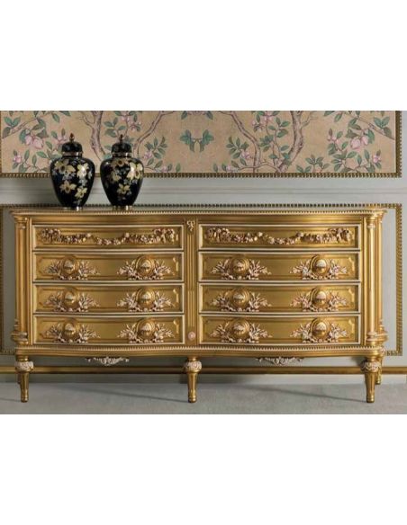 Golden Goddess Dresser from our European hand painted furniture collection. 7118