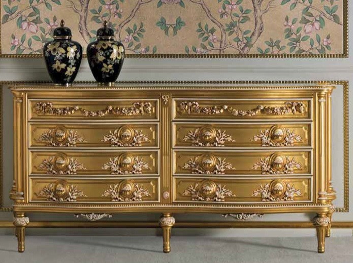 Chest of Drawers Golden Goddess Dresser from our European hand painted furniture collection. 7118