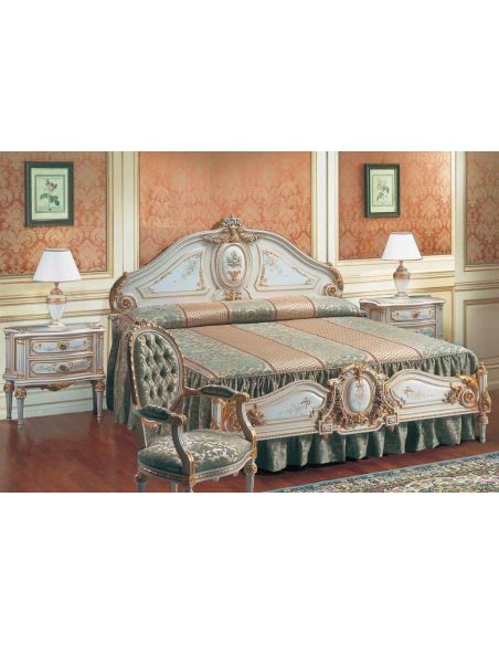 Angelic Pure as Gold Bed from our European hand painted furniture collection. 7121