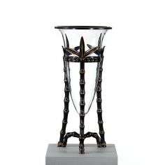 Decorative Accessories Luxury Interior Decor Crystal Vase In Bomboo
