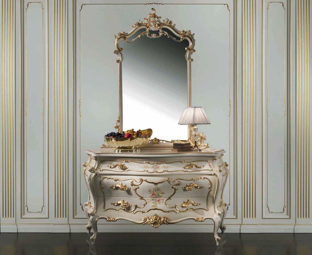 Chest of Drawers Persephone's Chest of Drawers with Mirror from our European hand painted furniture collection. 7129