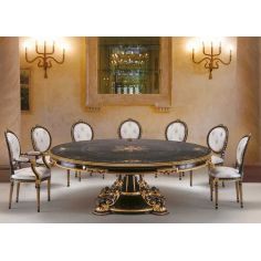 Dining Tables Black and White Dining Set from our European hand painted furniture collection. 7130