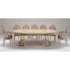 Dining Tables Deluxe White Chocolate Dining Set from our European hand painted furniture collection. 7132