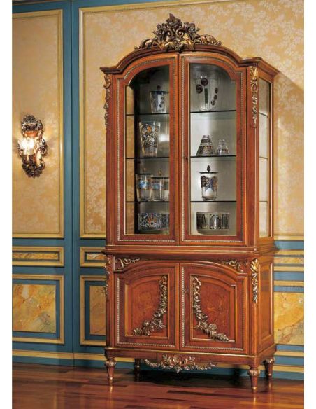 Striking Showcase Cabinet from our European hand painted furniture collection. 7102