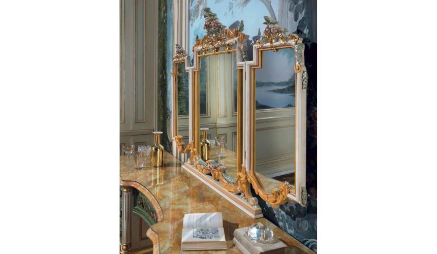Dressing Vanities & Furnishings Jungle Gem Dressing Table with Mirrors from our European hand painted furniture collection. 7136