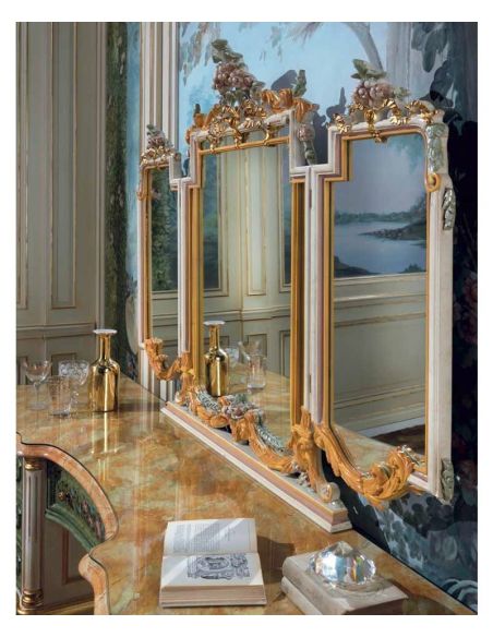 Dressing Vanities & Furnishings Jungle Gem Dressing Table with Mirrors from our European hand painted furniture collection. 7136