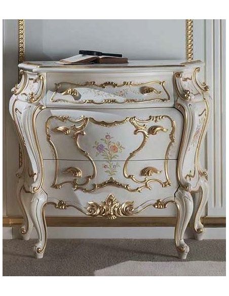 Royal Strokes of Spring Night Table from our European hand painted furniture collection. 7153