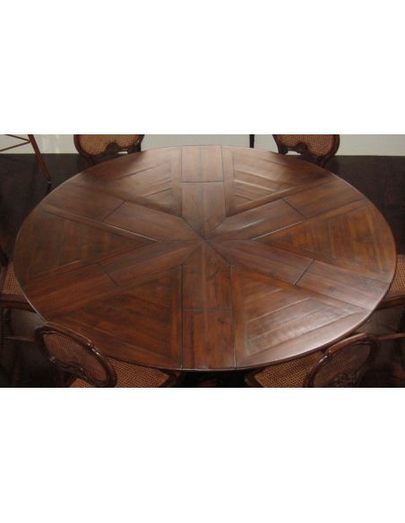 Solid walnut Jupe Dining Table 100 inches open