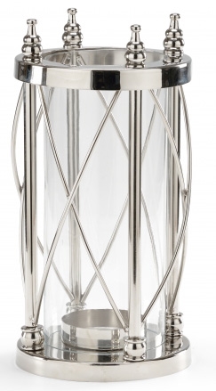 Decorative Accessories Nickel Finish Pillar Candle Stand