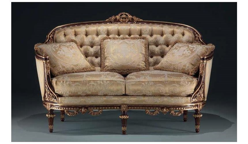 SOFA, COUCH & LOVESEAT High End Intricately Detailed Golden Sofa from our European hand painted furniture collection. 7211