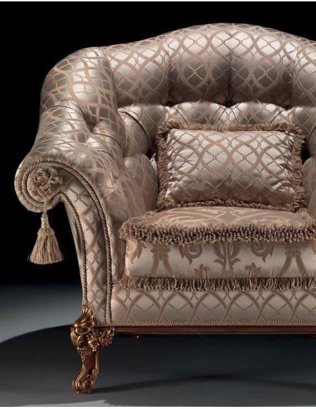 Elegant Sparkling Champagne Armchair from our European hand painted furniture collection. 7215