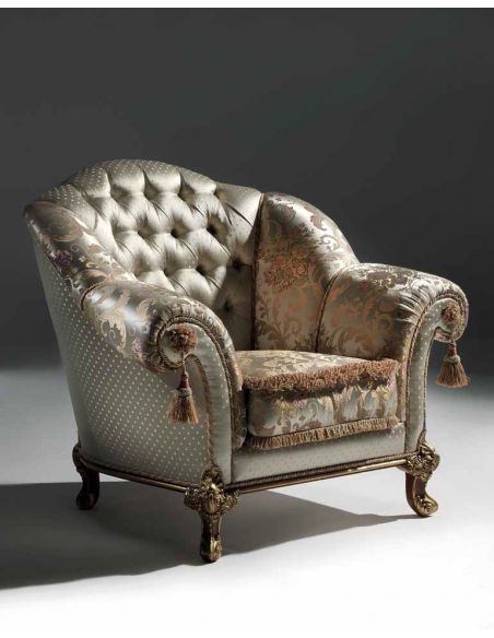 Luxurious Mother of Pearl Armchair from our European hand painted furniture collection. 7216