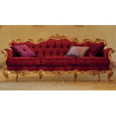 SOFA, COUCH & LOVESEAT Luxurious Ruby and Golden Sofa from our European hand painted furniture collection. 7222