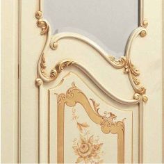 Display Cabinets and Armories Warm Cream and Golden Wardrobe from our European hand painted furniture collection. 7128 2