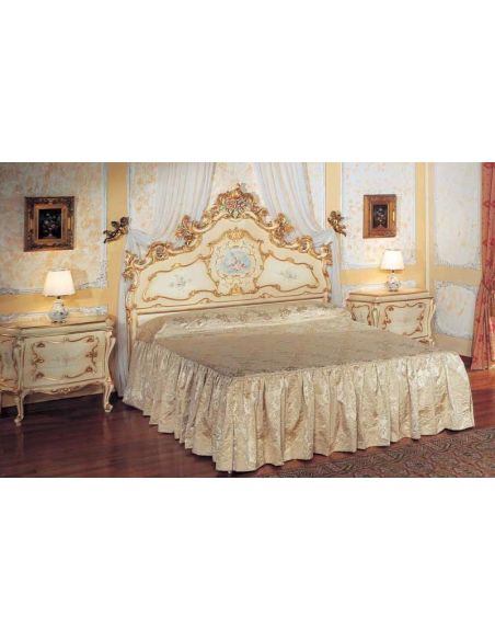 Heavenly Golden Clouds Bed Set from our European hand painted furniture collection. 7224