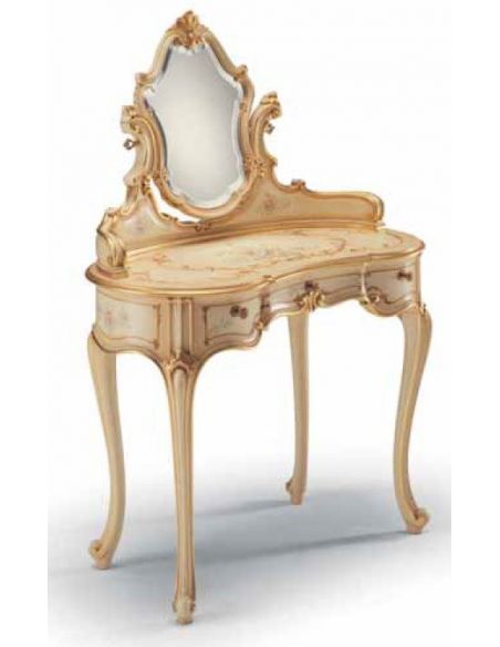 Luxurious Small Cream Dressing Table from our European hand painted furniture collection. 7226