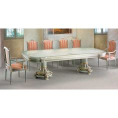 Dining Tables Elegant Coral and Seafoam Dining Set from our European hand painted furniture collection