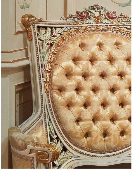 CHAIRS, Leather, Upholstered, Accent Southern Belle Armchairs and Sideboard Set from our European hand painted furniture coll...