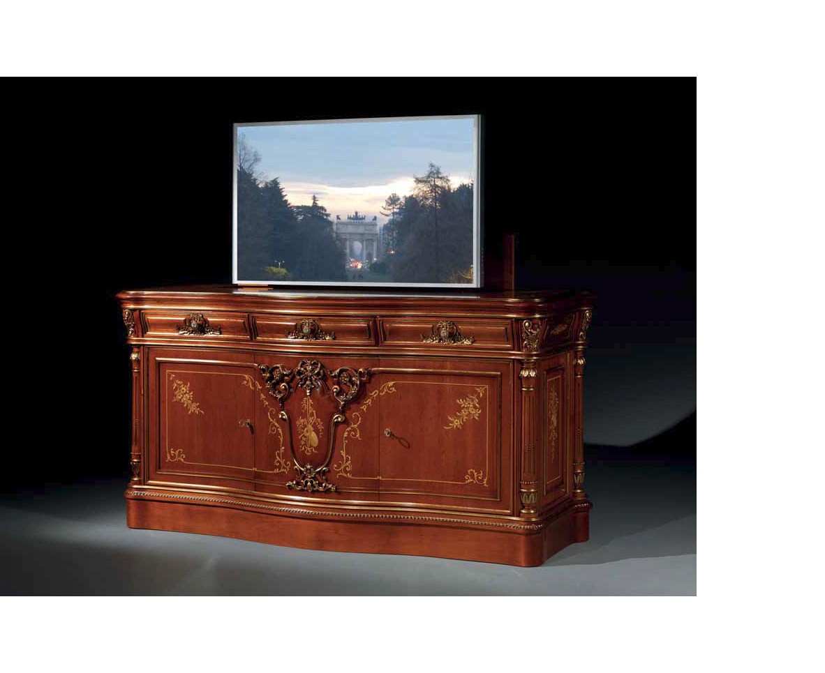 Entertainment Centers, TV Consoles, Pop Ups High End Wooden TV Unit from our European hand painted furniture collection. 7238