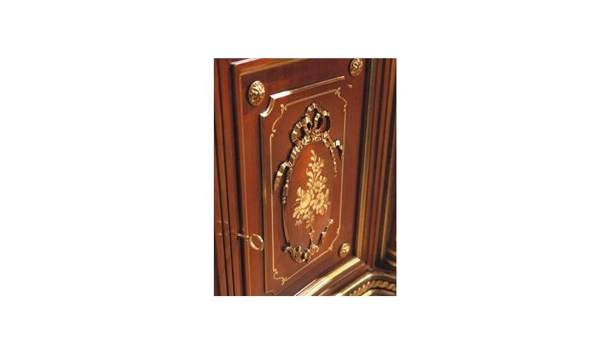 Breakfronts & China Cabinets Deluxe Floral Detailed Cabinet from our European hand painted furniture collection. 7109