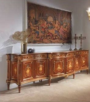 Breakfronts & China Cabinets Deluxe Floral Detailed Cabinet from our European hand painted furniture collection. 7109