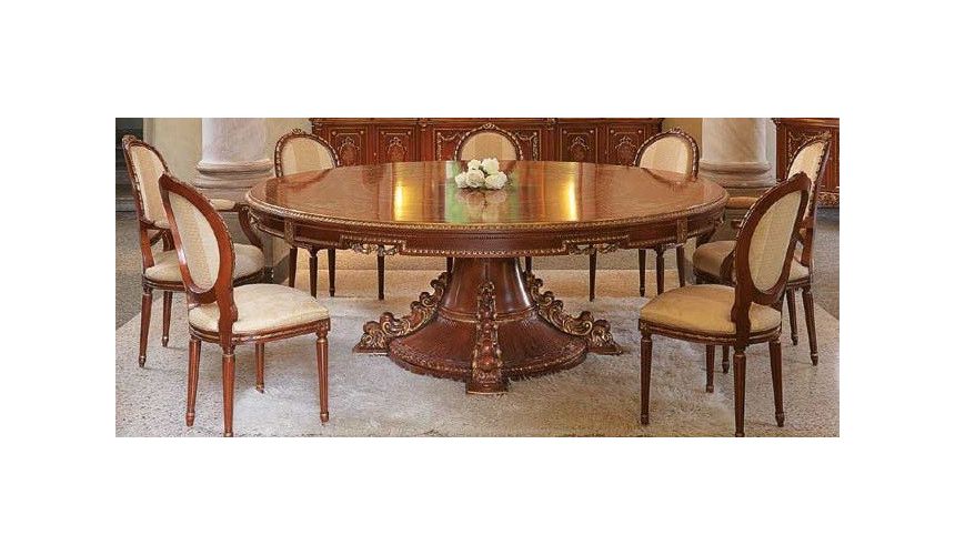 High End Classic Round Table Dining Set, Furniture Round Table High