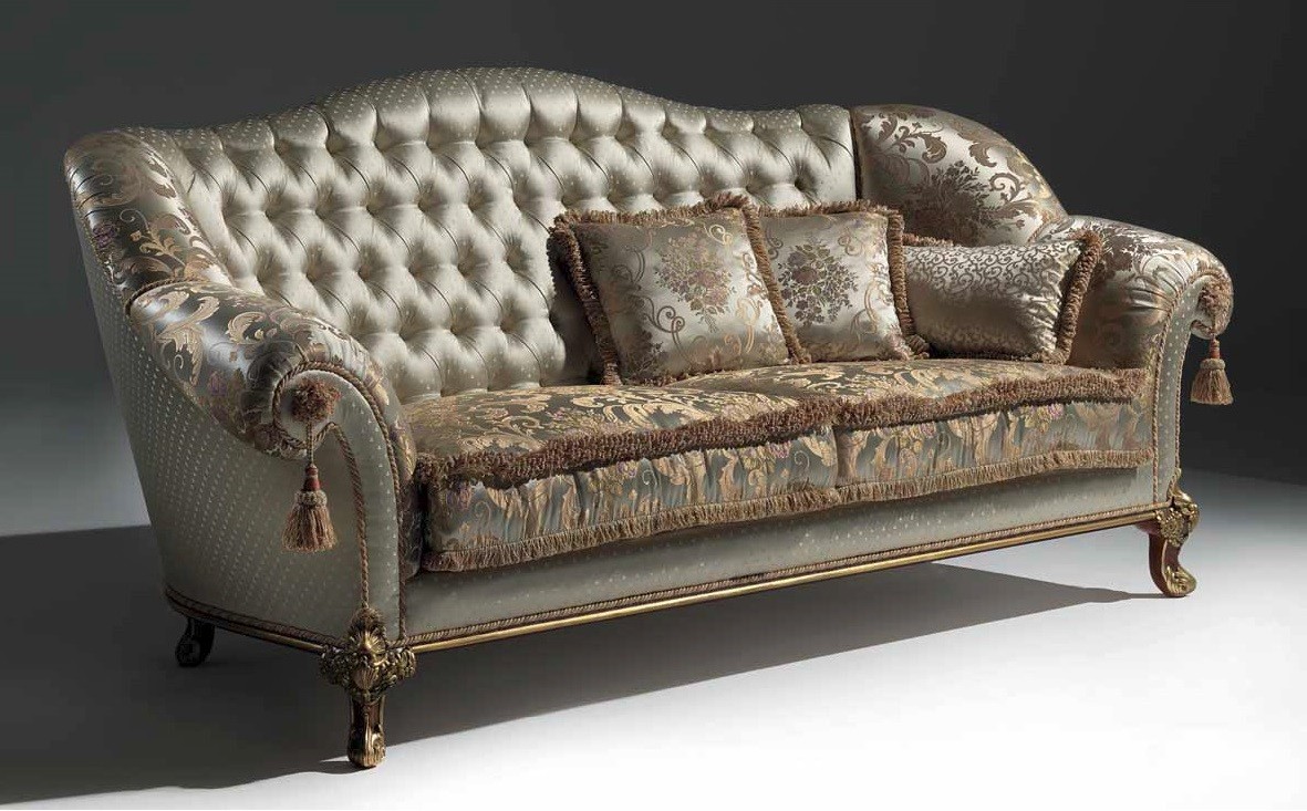 SOFA, COUCH & LOVESEAT Palatial Golden Champagne Sofa from our European hand painted furniture collection. 7242