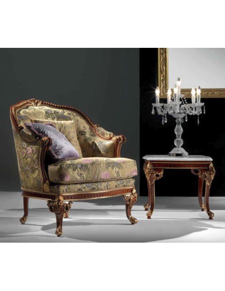 Deluxe Juniper Armchairs and Side Table from our European hand painted furniture collection. 7246