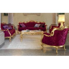SOFA, COUCH & LOVESEAT Luxurious Ruby Sofa Set from our European hand painted furniture collection. 7248
