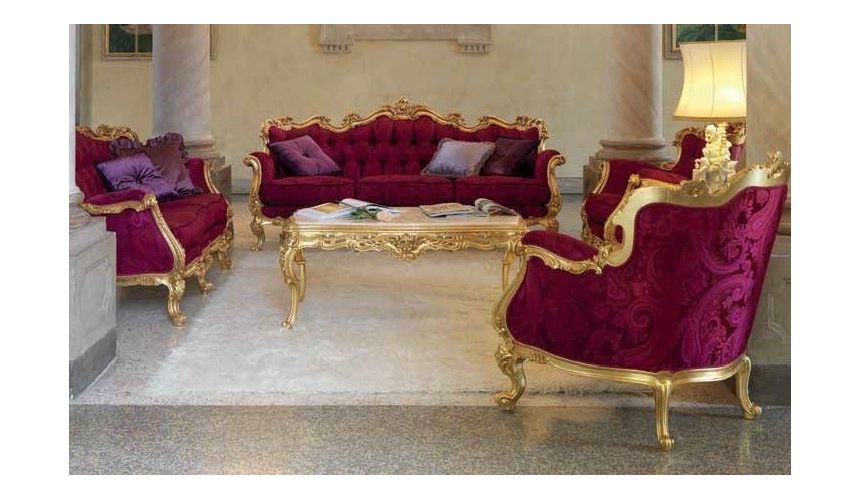 SOFA, COUCH & LOVESEAT Luxurious Ruby Sofa Set from our European hand painted furniture collection. 7248
