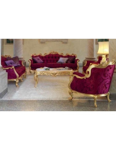 Luxurious Ruby Sofa Set from our European hand painted furniture collection. 7248