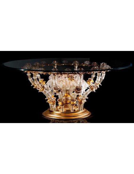 Foyer Table in Murano hand blown glass.