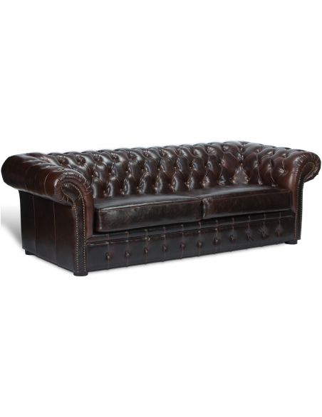 SOFA, COUCH & LOVESEAT Tufted Leather Sofa