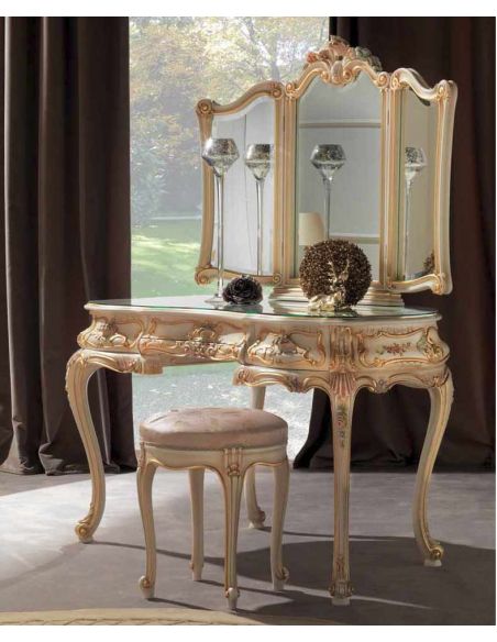 Princess Dressing Table and Triple Mirror from our European hand painted furniture collection. 7276