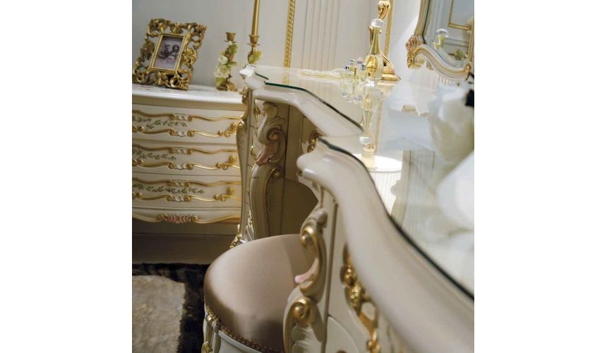 Chest of Drawers High End Floral and Golden Night Tables from our European hand painted furniture collection. 7146