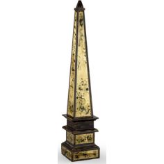 Modern Furniture Tall Obelisk In Black And Gold