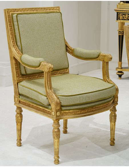 Gorgeous Golden Green Chair from our furniture showpiece collection.