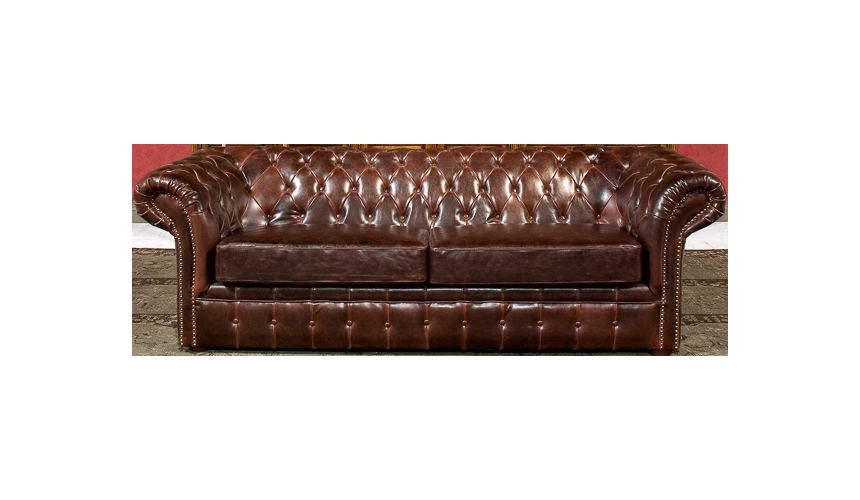 SOFA, COUCH & LOVESEAT Tufted Leather Sofa