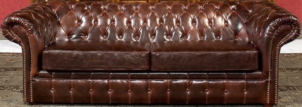 SOFA, COUCH & LOVESEAT Tufted Leather Sofa