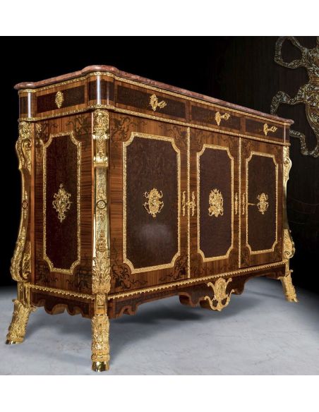 Breakfronts & China Cabinets Luxurious Wooden Cabinet with Golden Detailing from our furniture showpiece collection. 7325