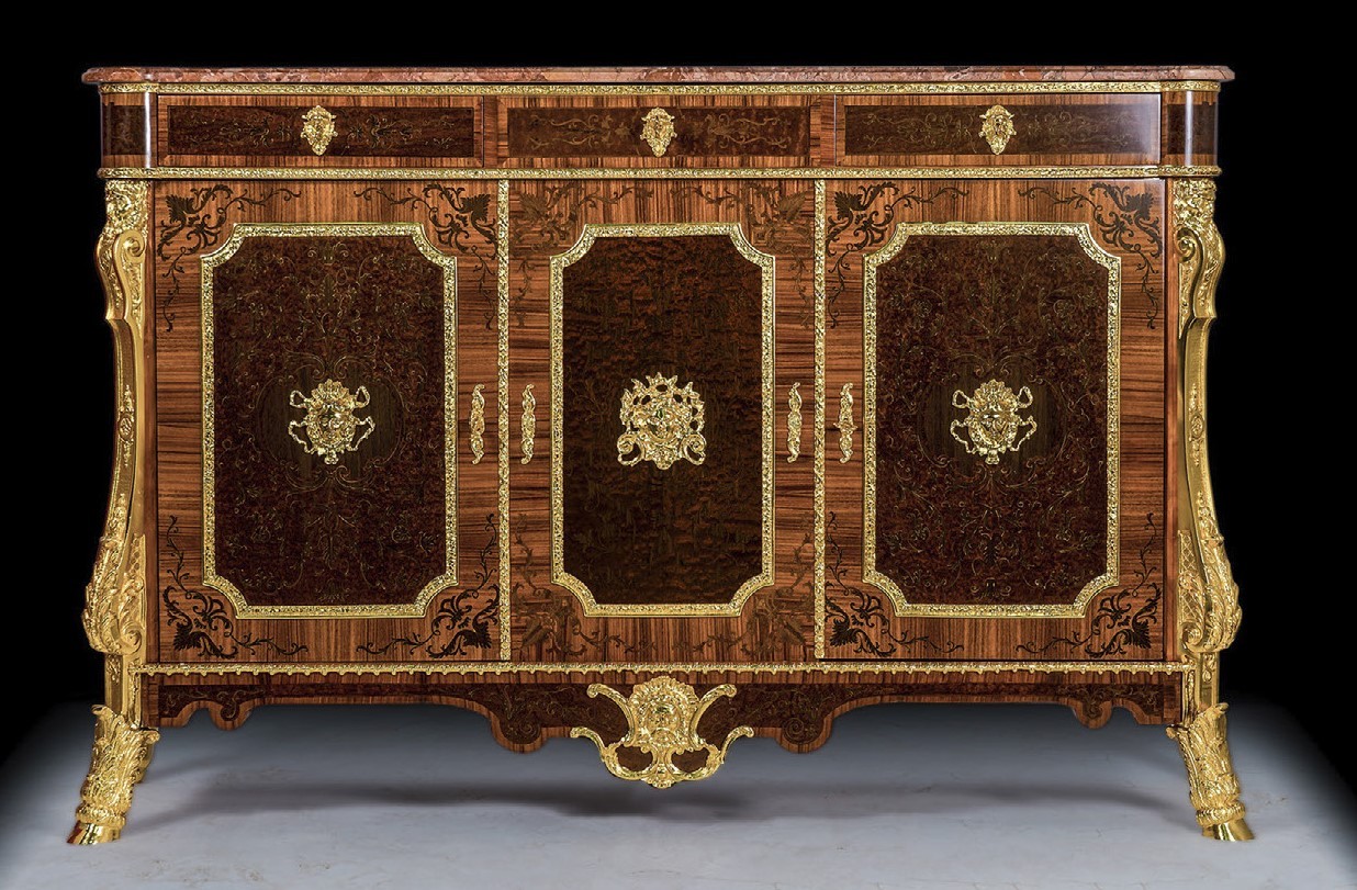 Breakfronts & China Cabinets Luxurious Wooden Cabinet with Golden Detailing from our furniture showpiece collection. 7325