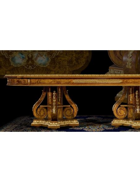 Dining Tables Dining Table with Detailed Images and Golden Patterns from our furniture showpiece collection. 7333