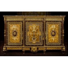 Breakfronts & China Cabinets Intricately Detailed Mahogany and Poplar Sideboard from our furniture showpiece collection. 7334