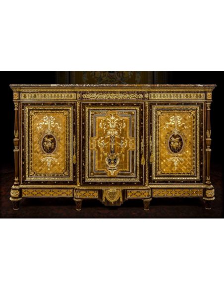 Intricately Detailed Mahogany and Poplar Sideboard from our furniture showpiece collection. 7334