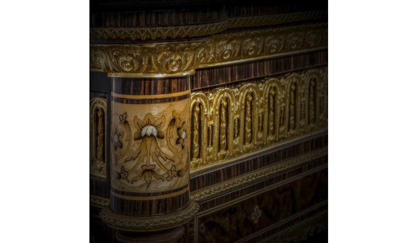 Breakfronts & China Cabinets Intricately Detailed Mahogany and Poplar Sideboard from our furniture showpiece collection. 7334