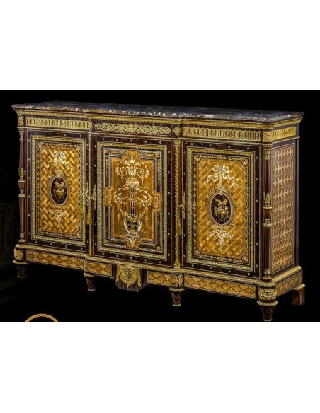 Breakfronts & China Cabinets Intricately Detailed Mahogany and Poplar Sideboard from our furniture showpiece collection. 7334