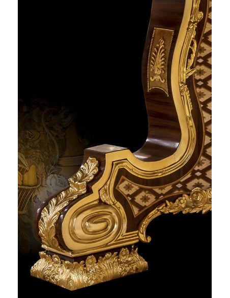 Dining Tables Gorgeous Chocolate Gold Patterned Dining Table from our furniture showpiece collection. 7335